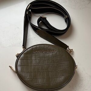 Marc Jacobs Croc-Embossed Olive Crossbody Bag